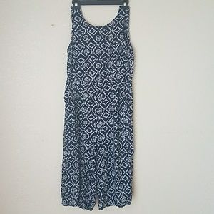 Women's open back wide leg romper